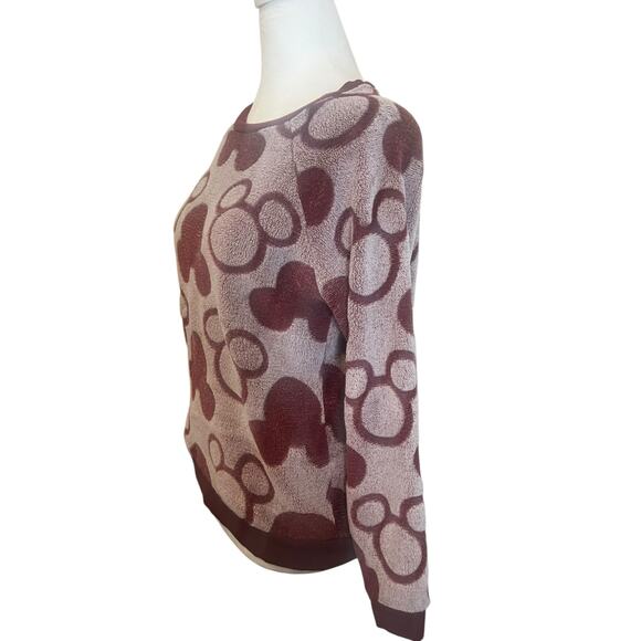 MICKEY MOUSE DISNEY FLEECE CREWNECK SWEATSHIRT WOMENS SIZE SMALL - Picture 2 of 9